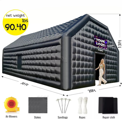 30x20x13Ft Inflatable Night Club Party Tent Disco Cube Gazebo Event House