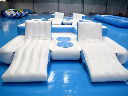 Inflatable Floating Island for Lake or Pool Lounge