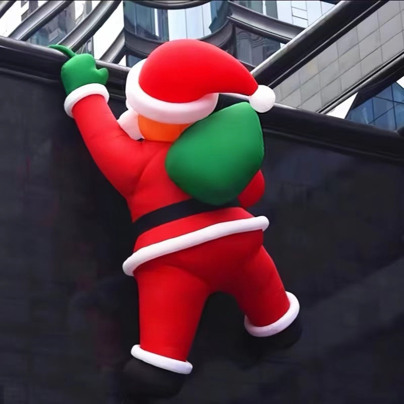 Giant Christmas Inflatable Climbing Wall Santa Claus