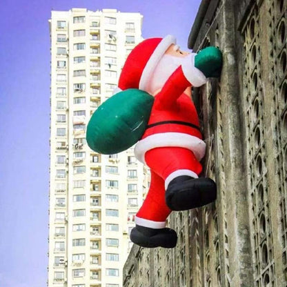 Giant Christmas Inflatable Climbing Wall Santa Claus