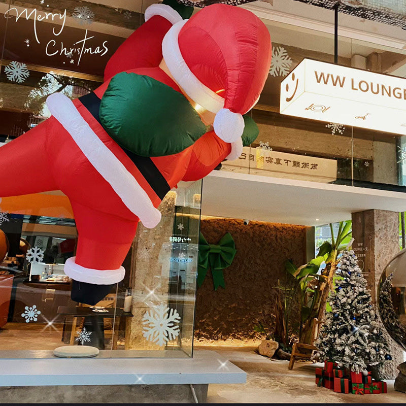 Muro de escalada inflable gigante de Papá Noel para Navidad