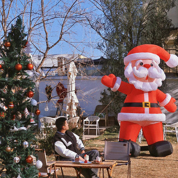 Hallo Weihnachtsmann Niedlicher Garten Weihnachten Aufblasbar