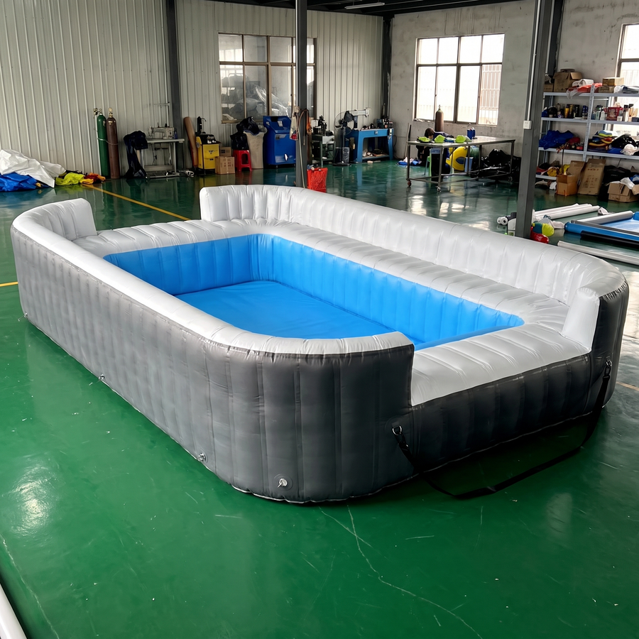 Sofá-tumbona hinchable comercial para piscina para eventos
