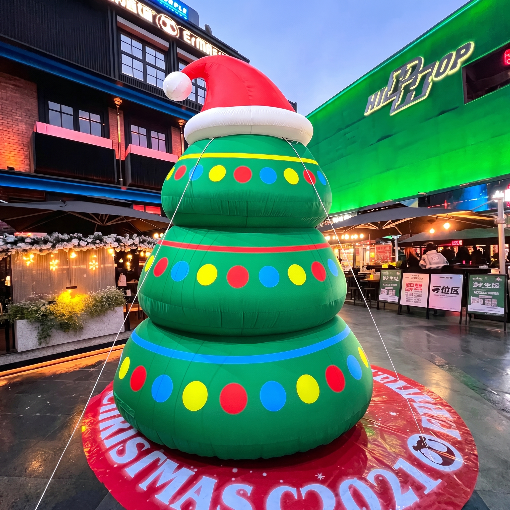 Commercial Inflatable Christmas Tree Decoration LED Outdoor Display