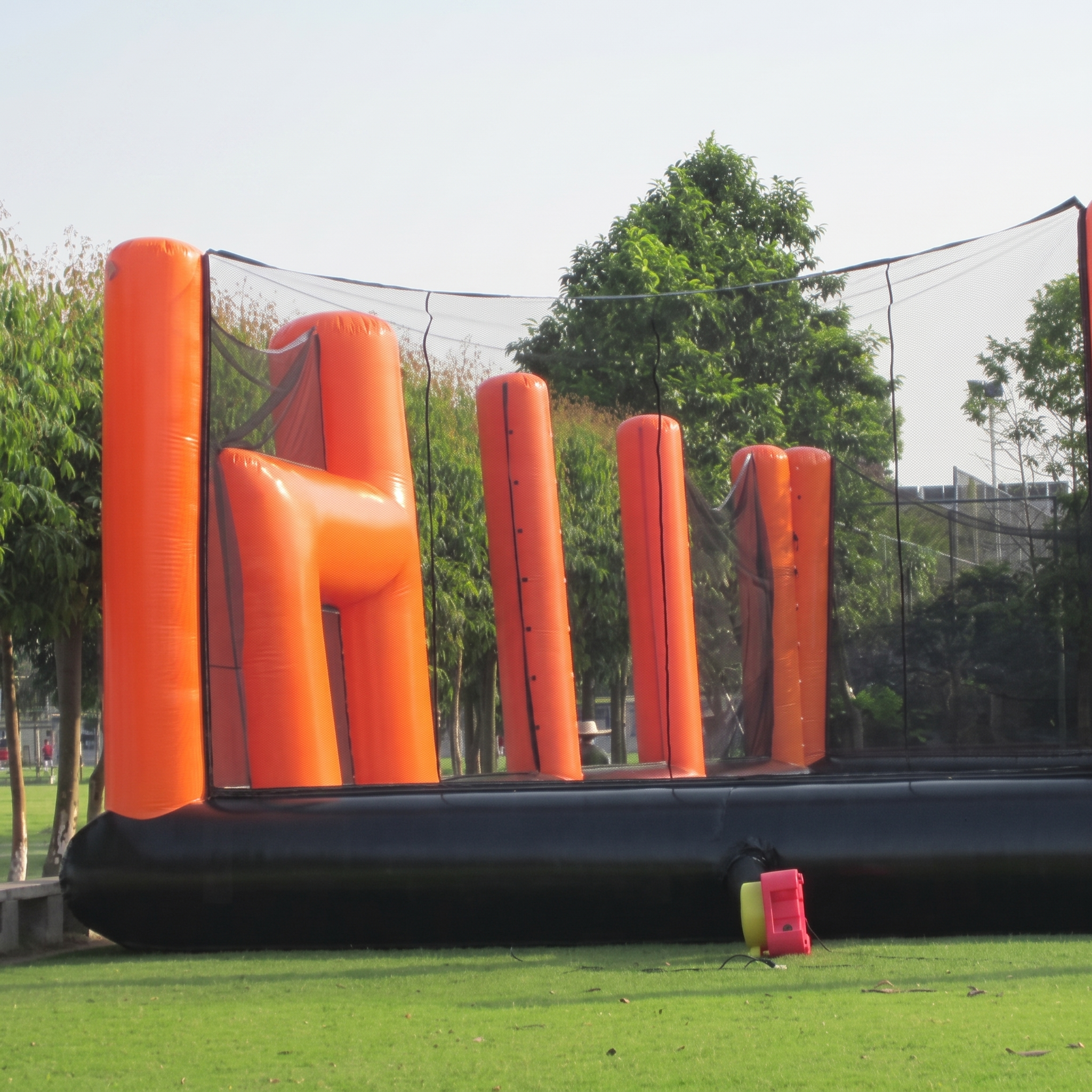 Juego de red hinchable gigante para paintball, arena comercial de paintball
