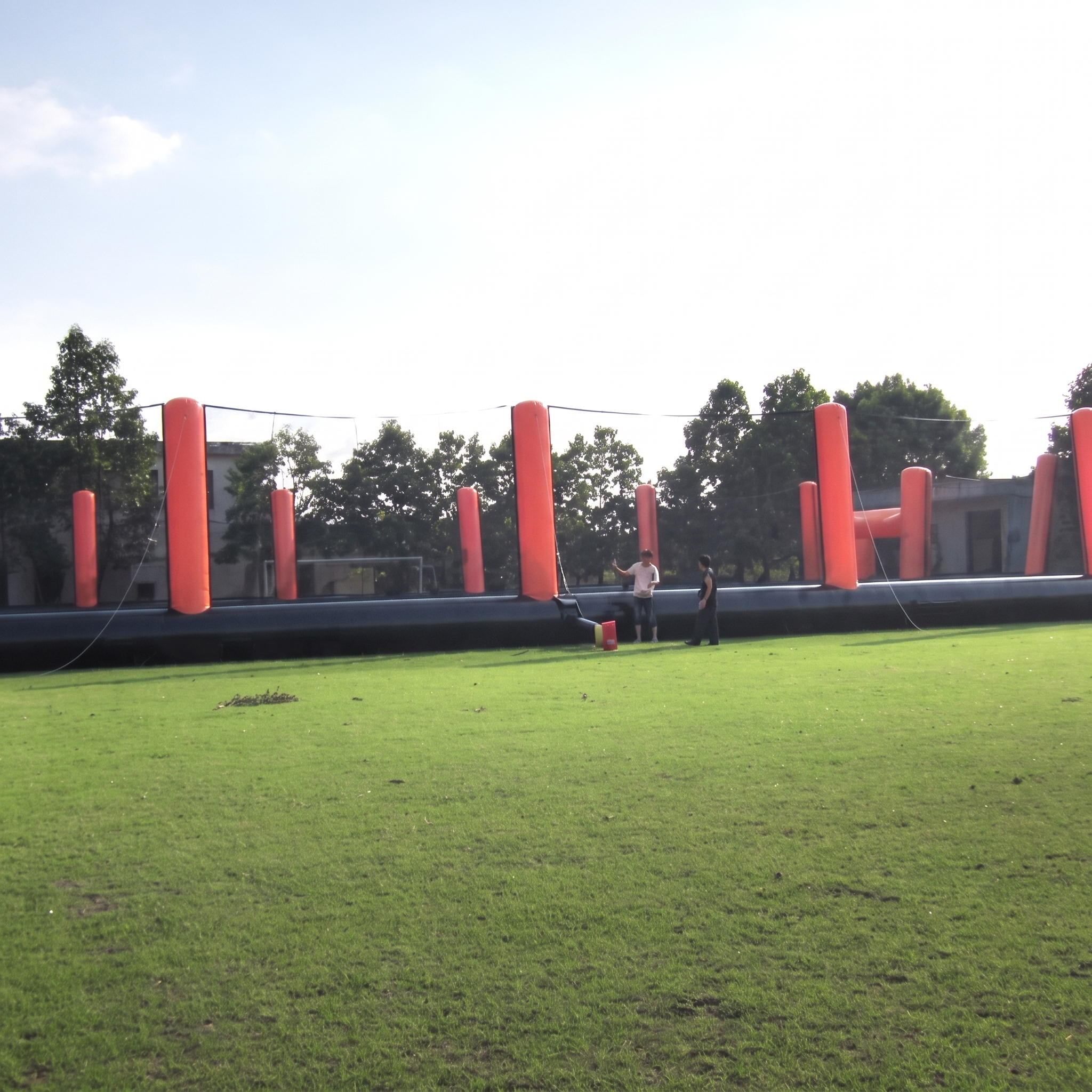 Juego de red hinchable gigante para paintball, arena comercial de paintball