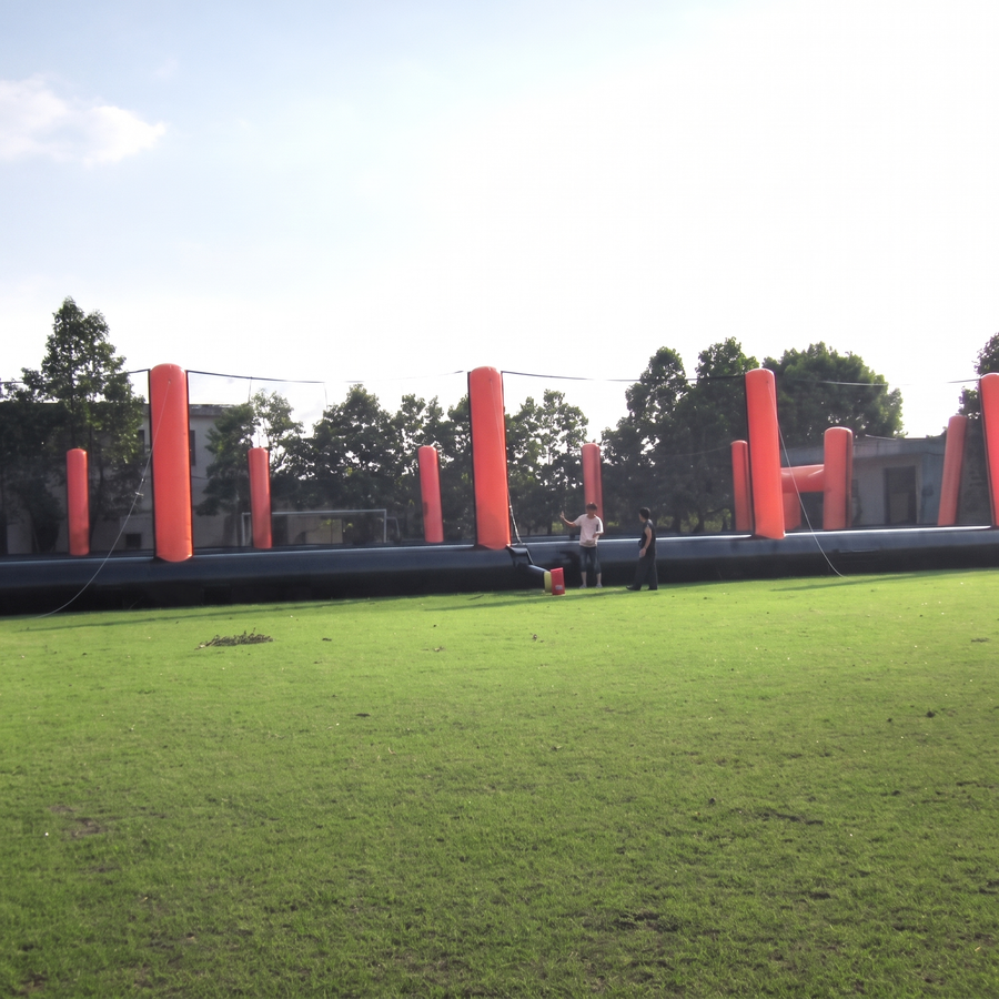 Juego de red hinchable gigante para paintball, arena comercial de paintball