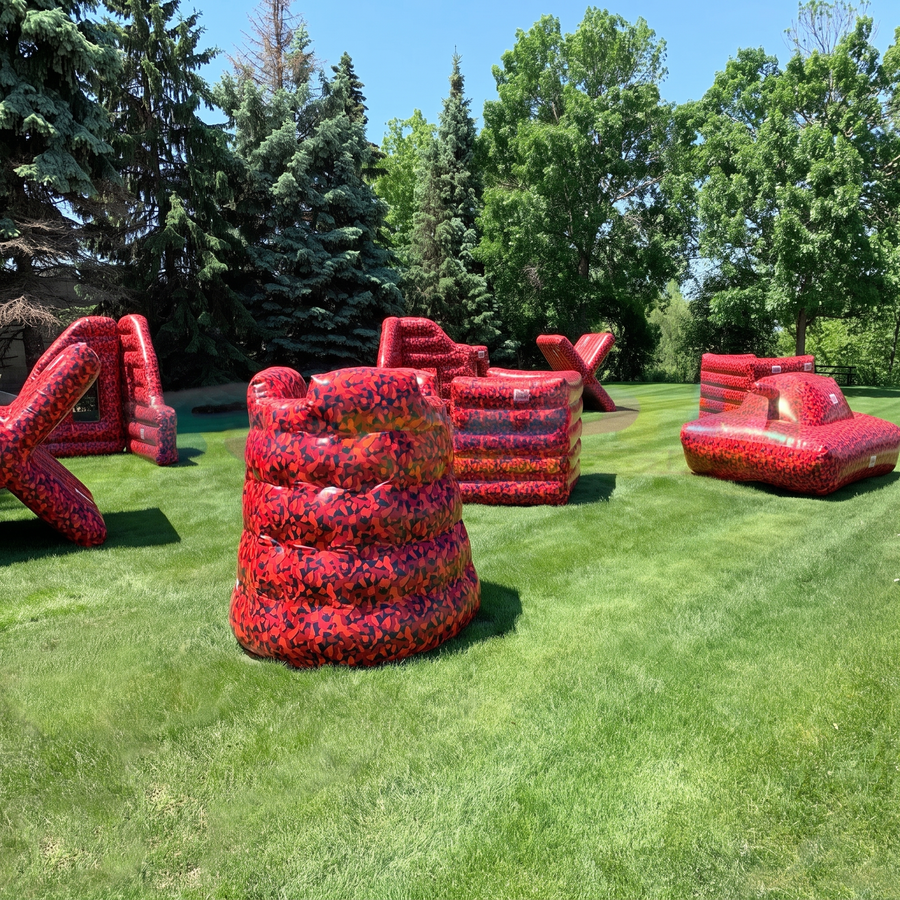 Inflatable Paintball Bunkers for Colorful Competition Field Packages