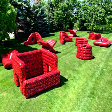 Inflatable Paintball Bunkers for Colorful Competition Field Packages