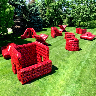 Inflatable Paintball Bunkers for Colorful Competition Field Packages