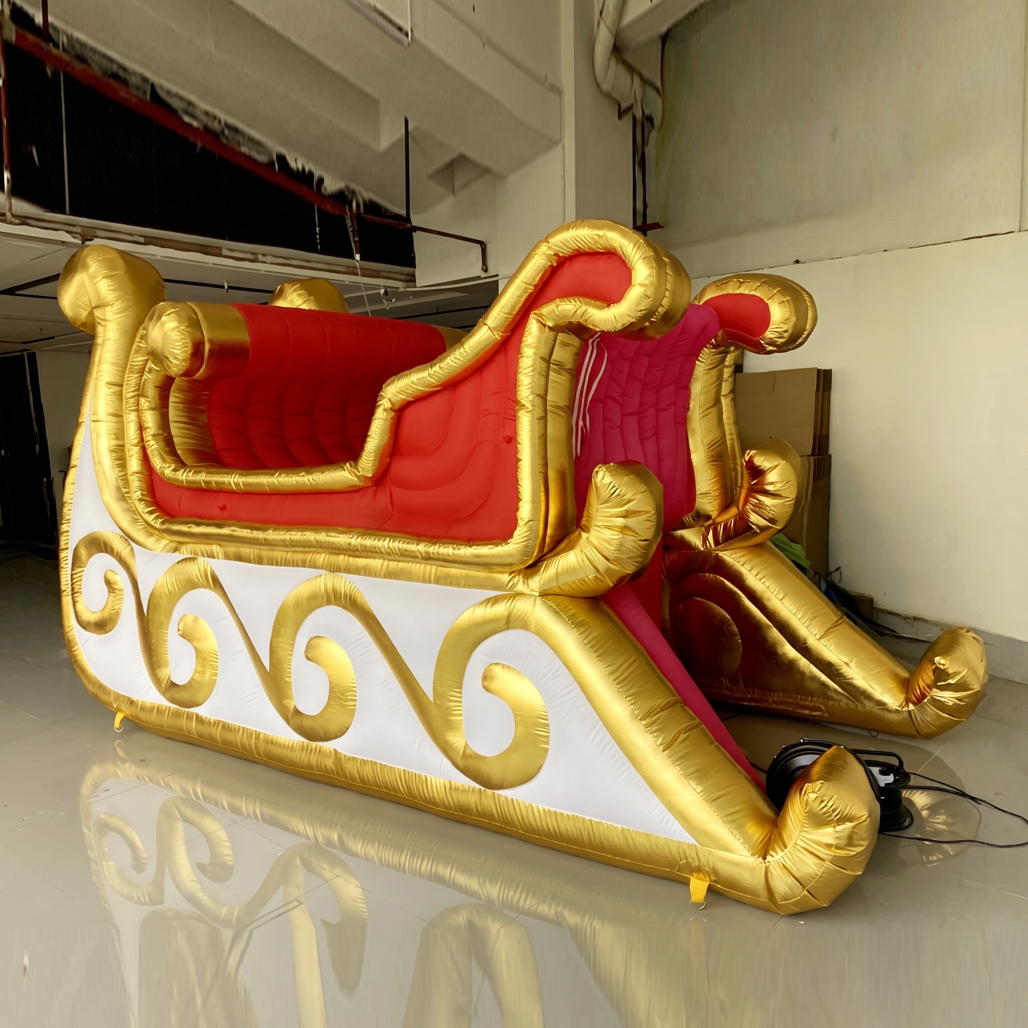 Inflatable Santa Sleigh Decoration for Holiday Events Displays