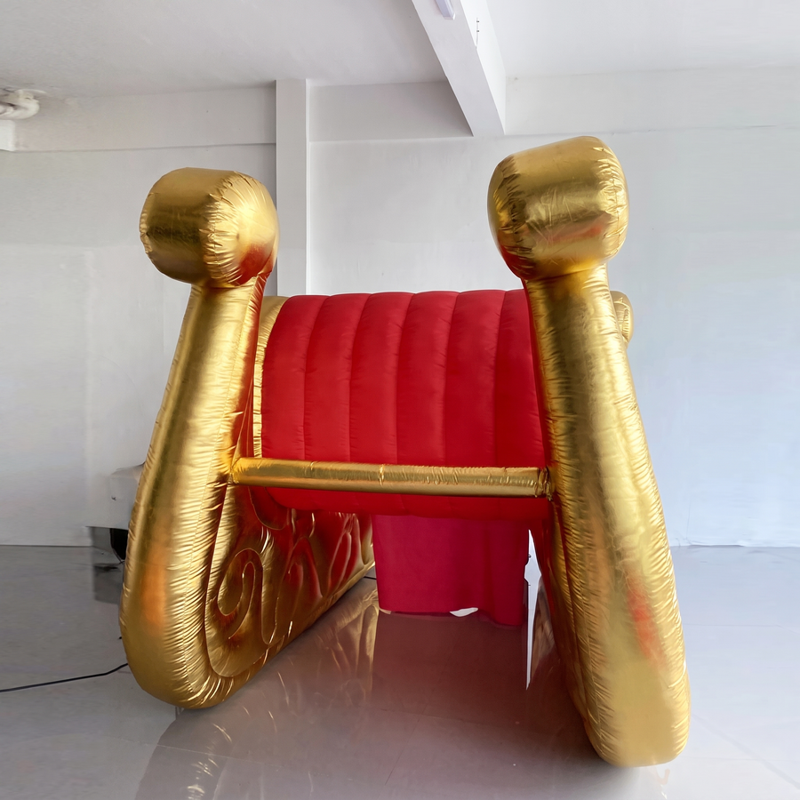 Inflatable Santa Sleigh Decoration for Holiday Events Displays