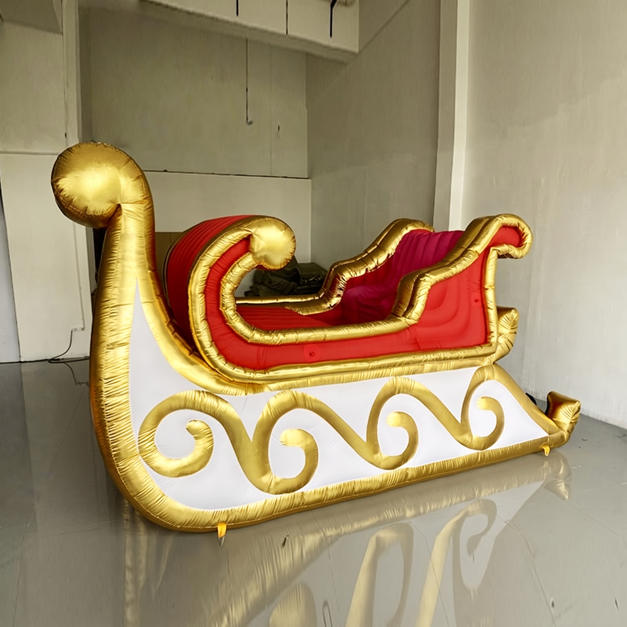 Inflatable Santa Sleigh Decoration for Holiday Events Displays