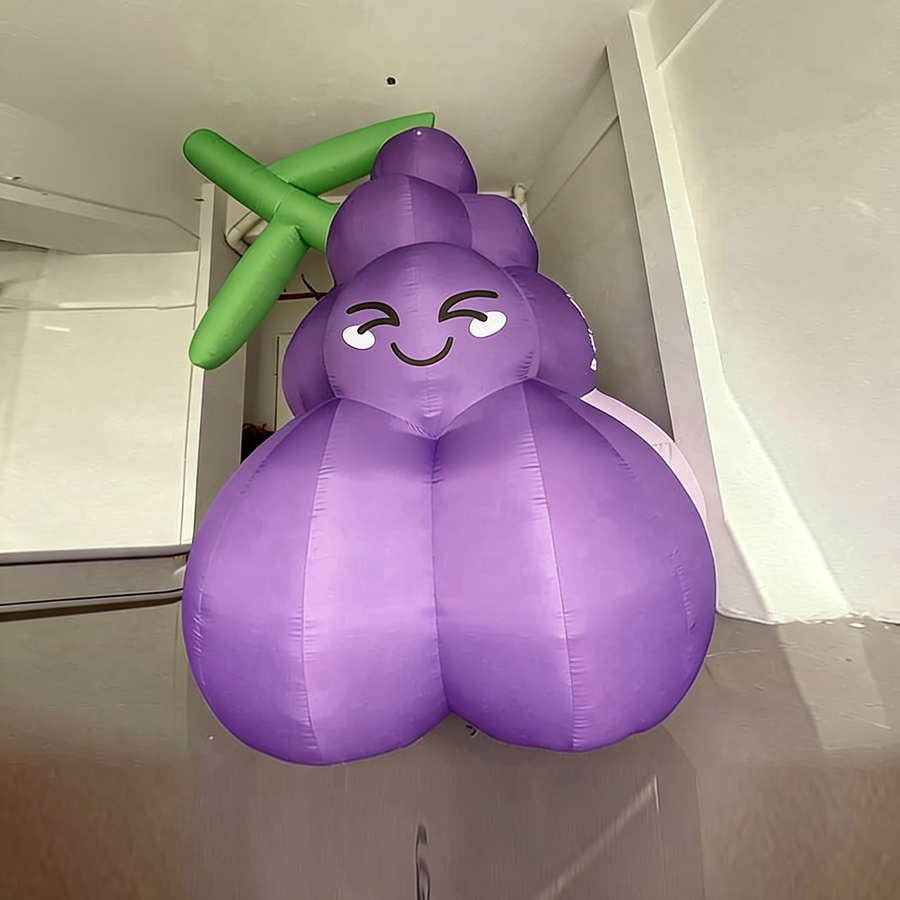 Inflatable Grape Cartoon Display for Promotions and Events