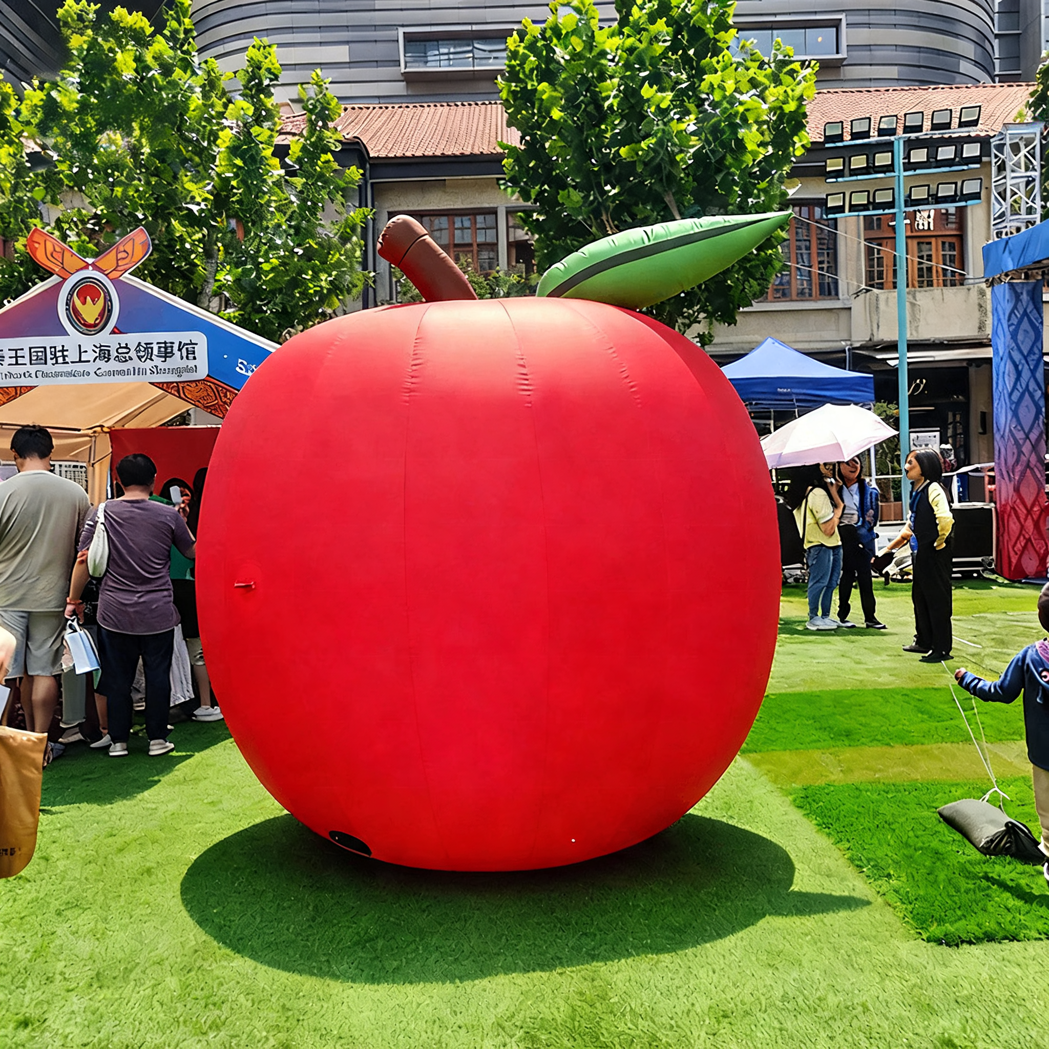 Inflatable Apple Advertising Decoration Prop for Event Promotions