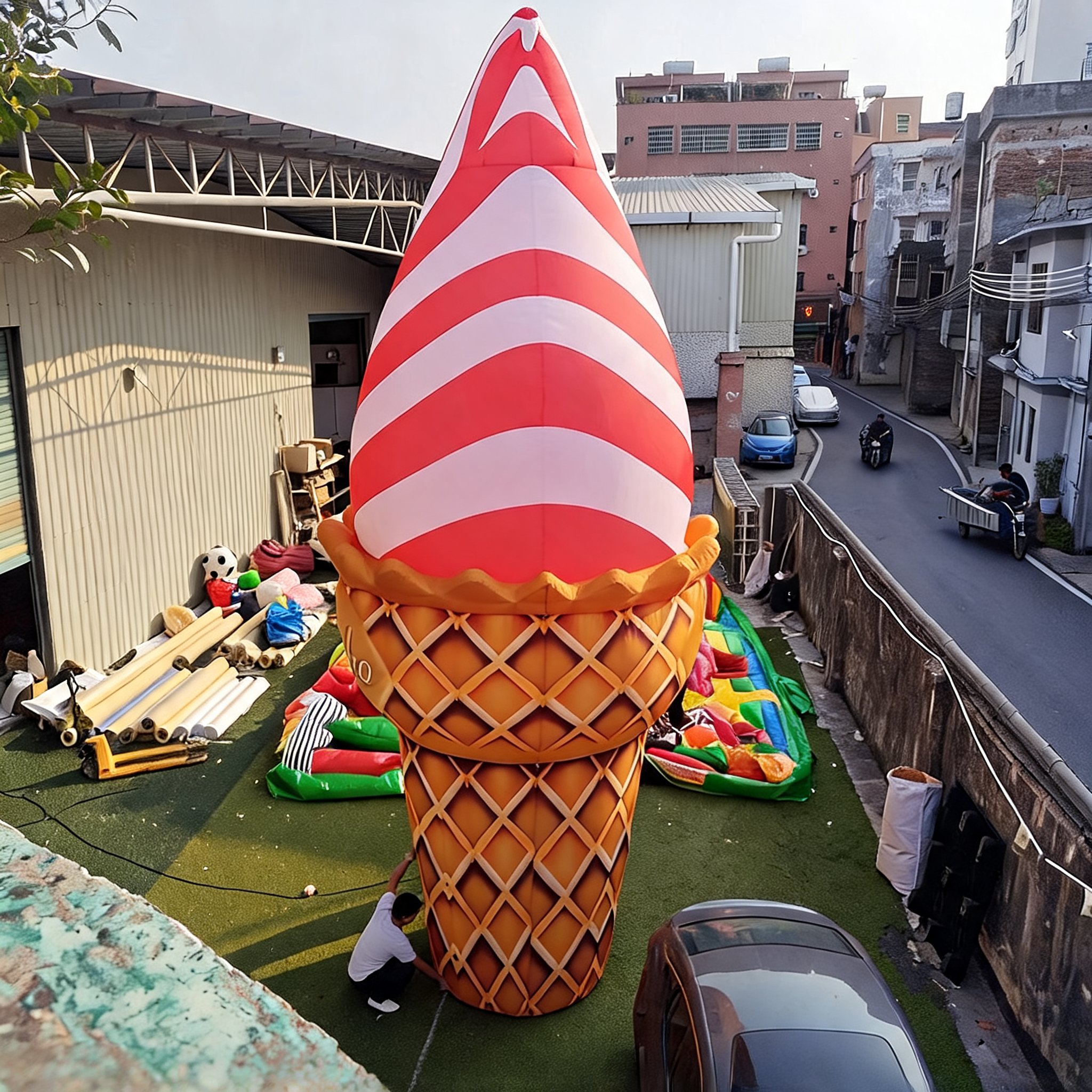 Giant Inflatable Ice Cream Model for Outdoor Events