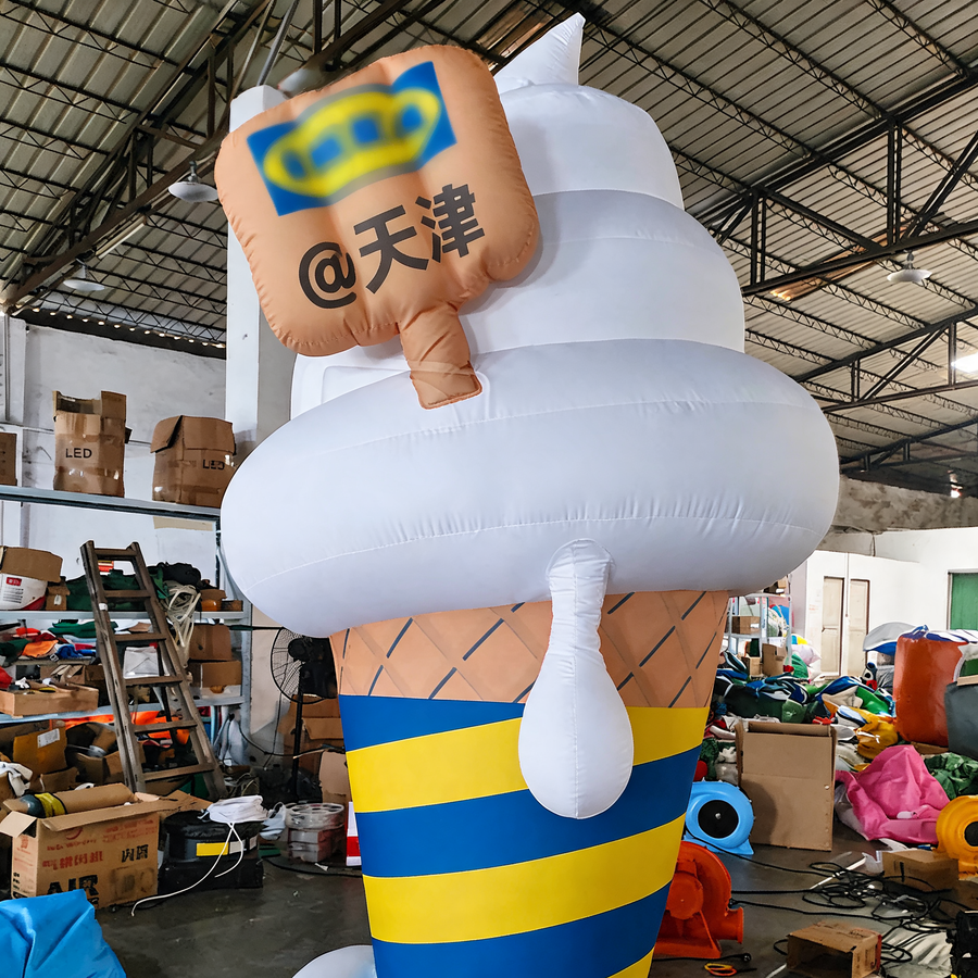 Commercial Advertising Inflatable Standing Ice Cream Display Balloon