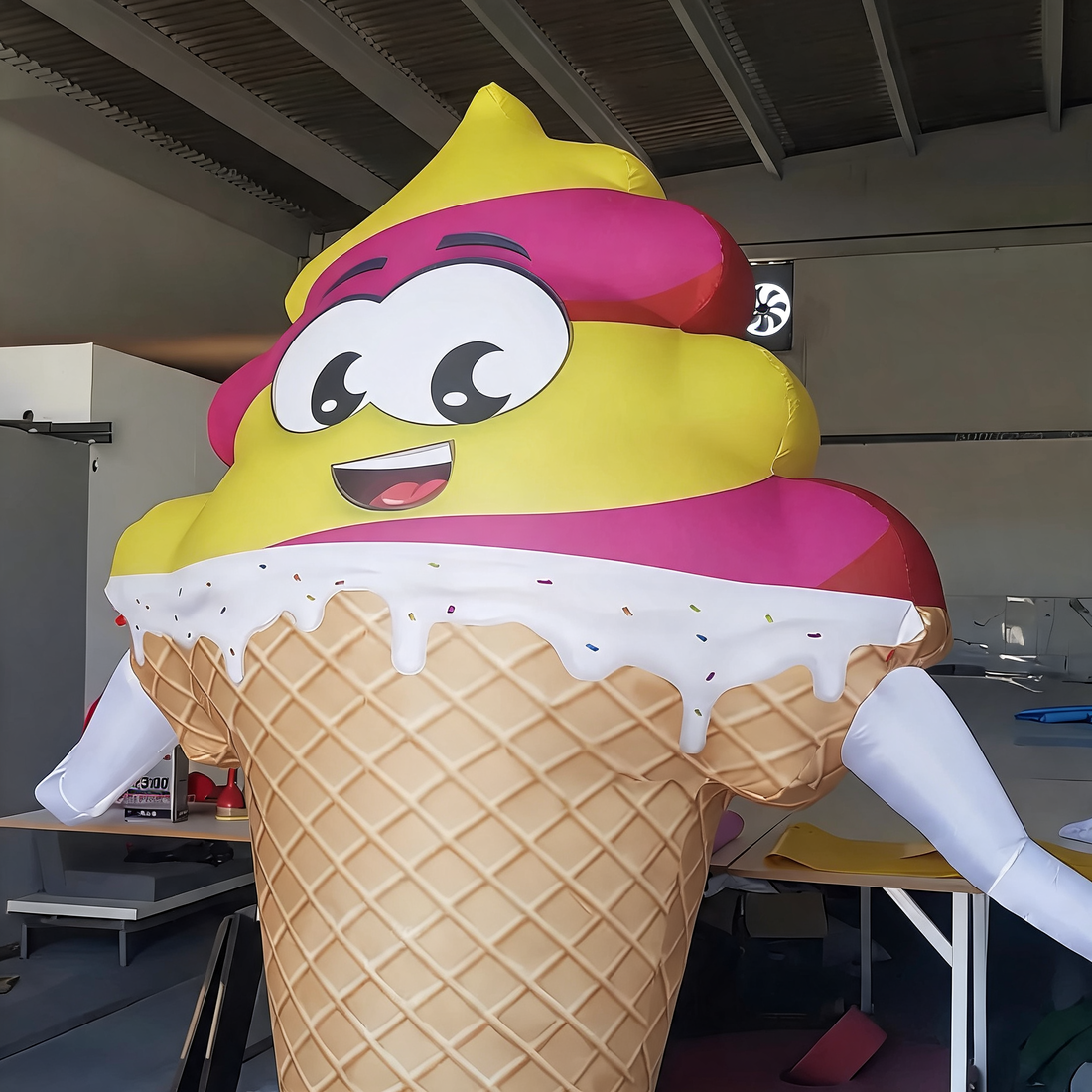 Inflatable Ice Cream Air Dancer for Storefront Promotions