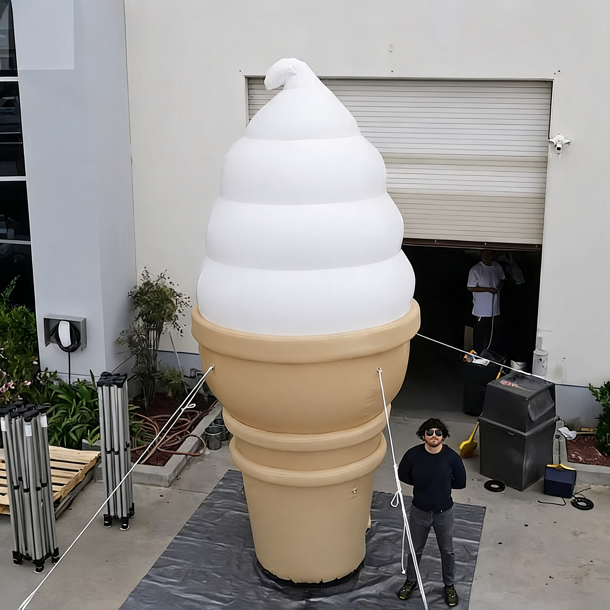 Giant Inflatable Advertising Balloon Ice Cream Display