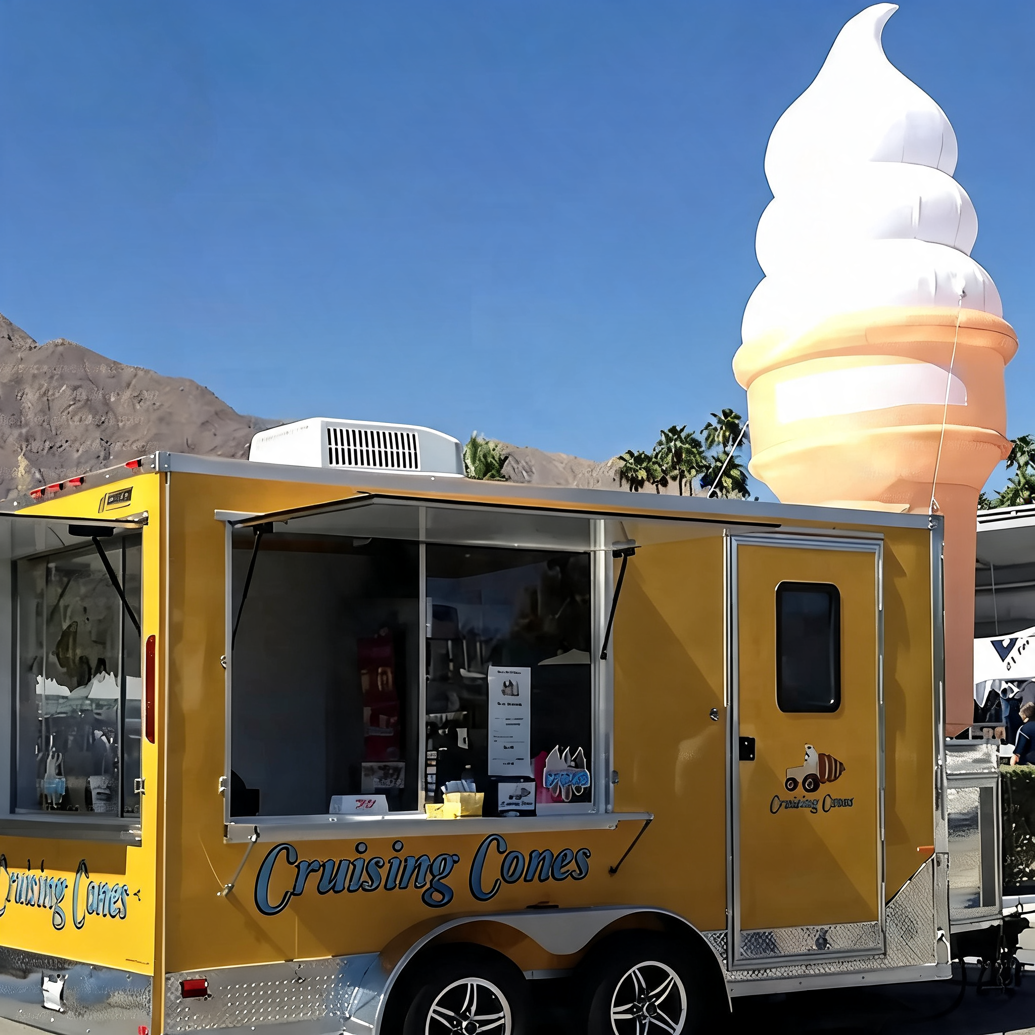 Giant Inflatable Advertising Balloon Ice Cream Display