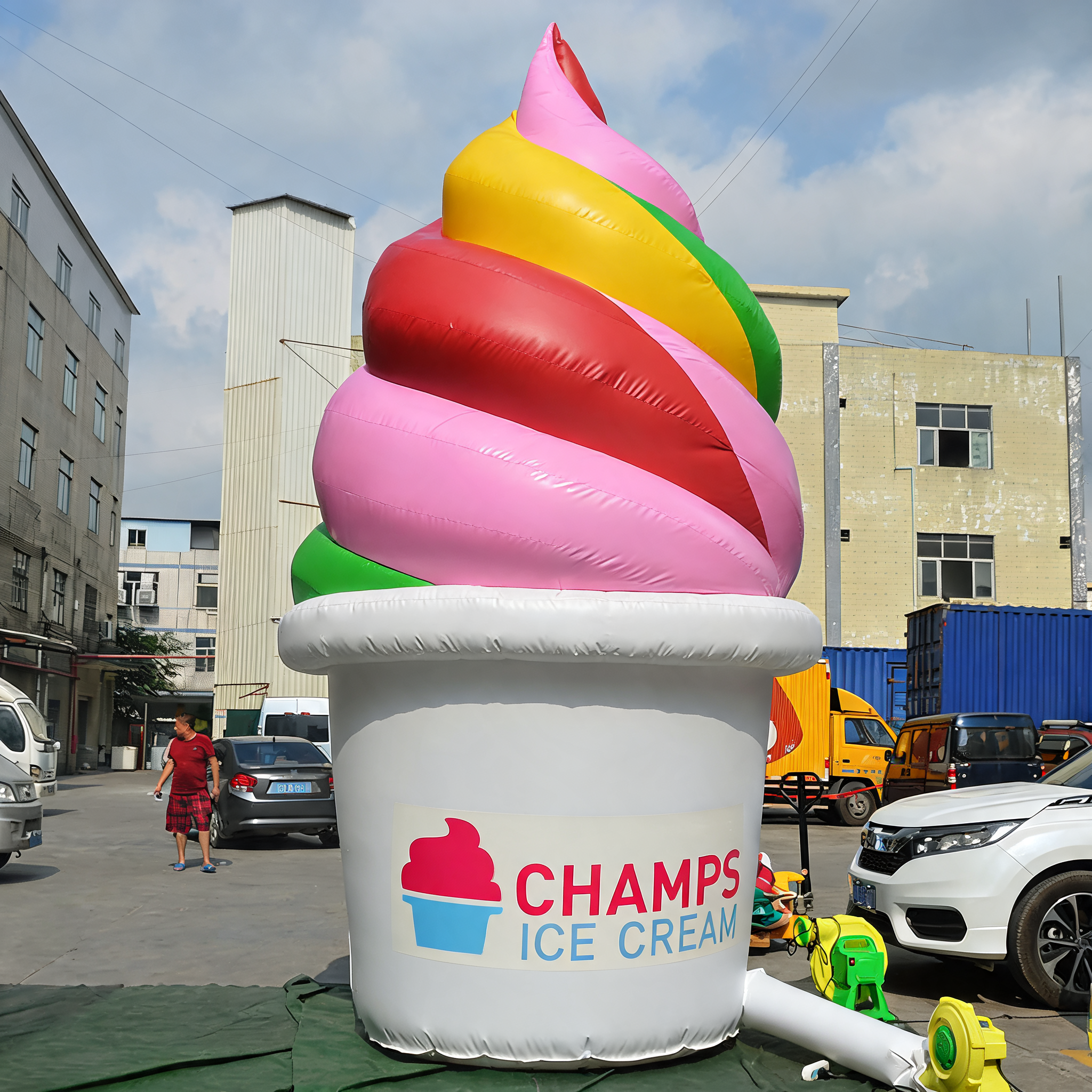 Large Inflatable Ice Cream Model Advertising Inflatable Display