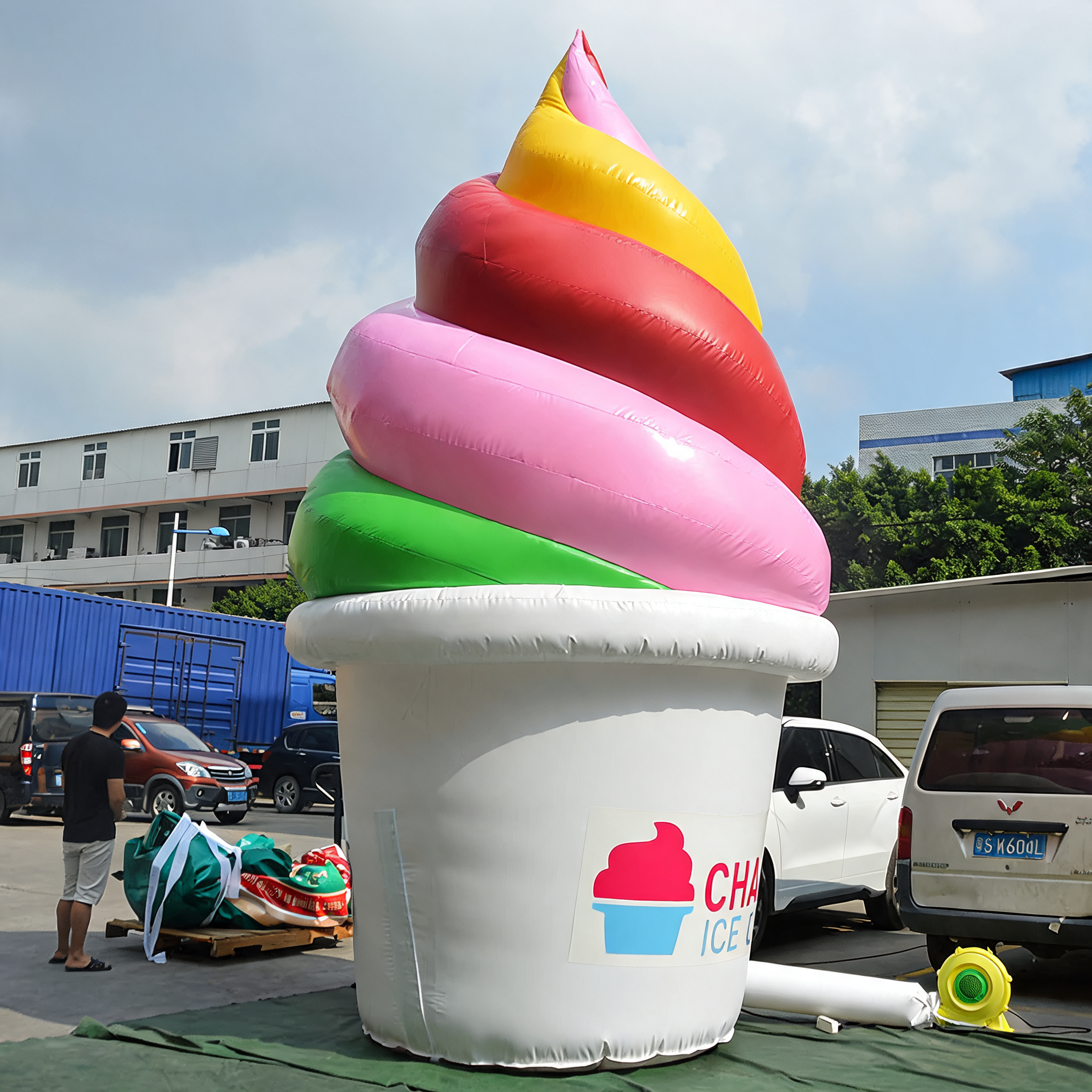Large Inflatable Ice Cream Model Advertising Inflatable Display