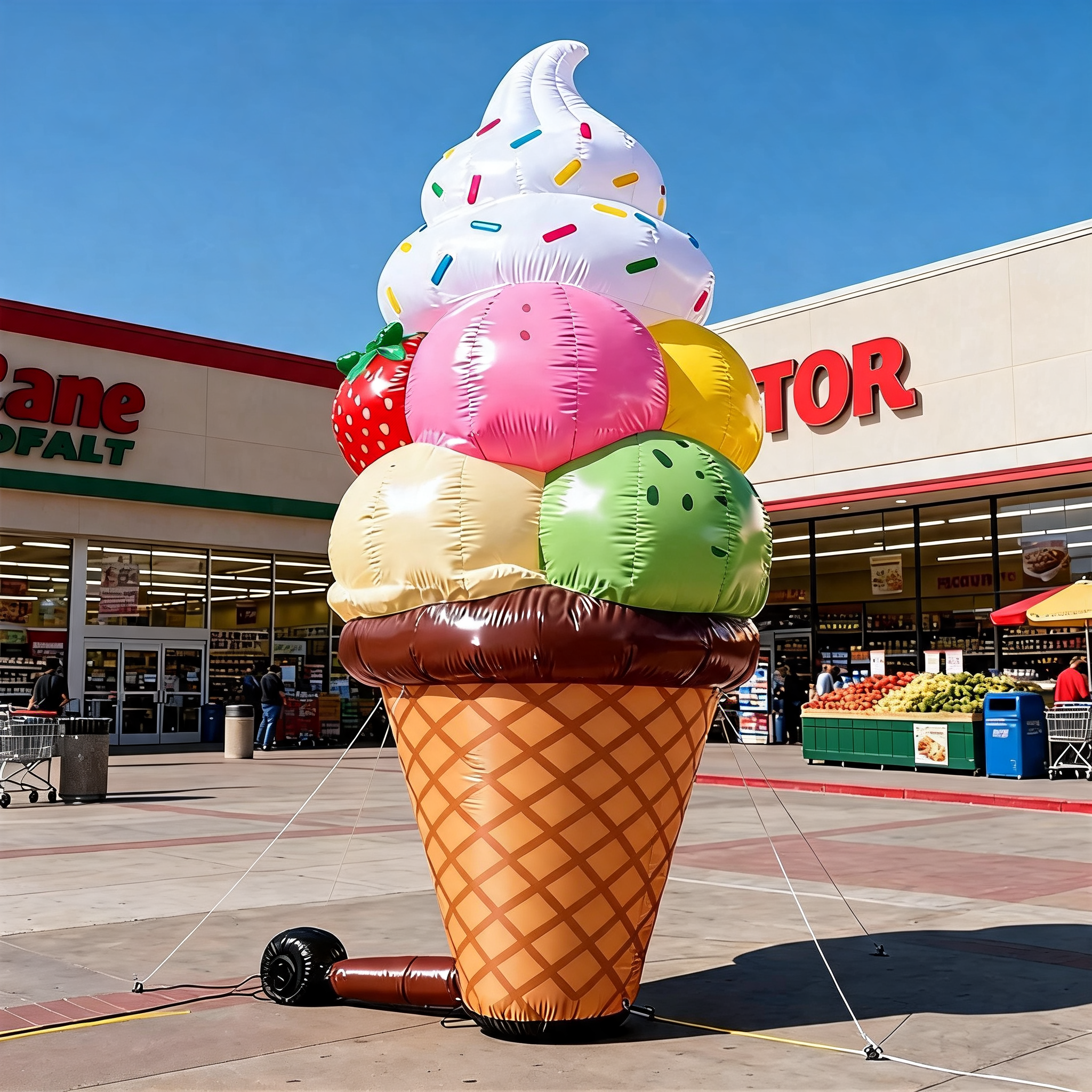 Inflatable Ice Cream Cone Display Balloon for Commercial Advertising