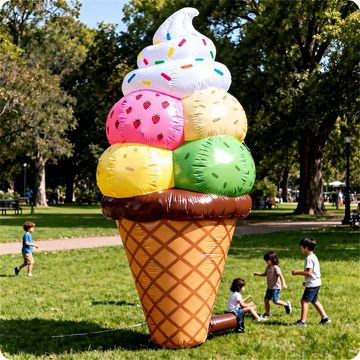 Inflatable Ice Cream Cone Display Balloon for Commercial Advertising