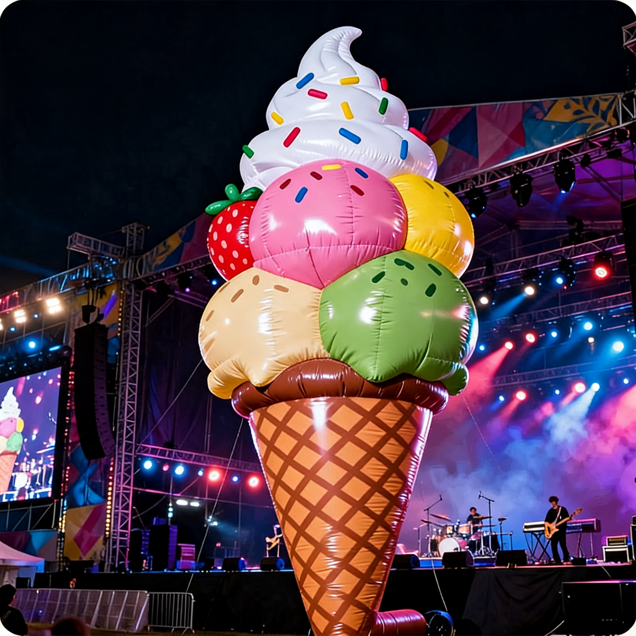 Inflatable Ice Cream Cone Display Balloon for Commercial Advertising