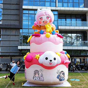 Giant Inflatable Character Birthday Cake Event Display
