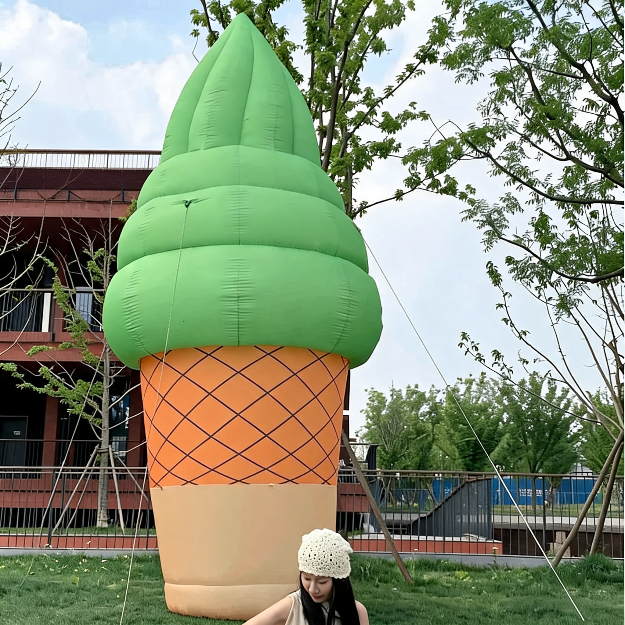 Inflatable Advertising Display Ice Cream for Summer Promotion