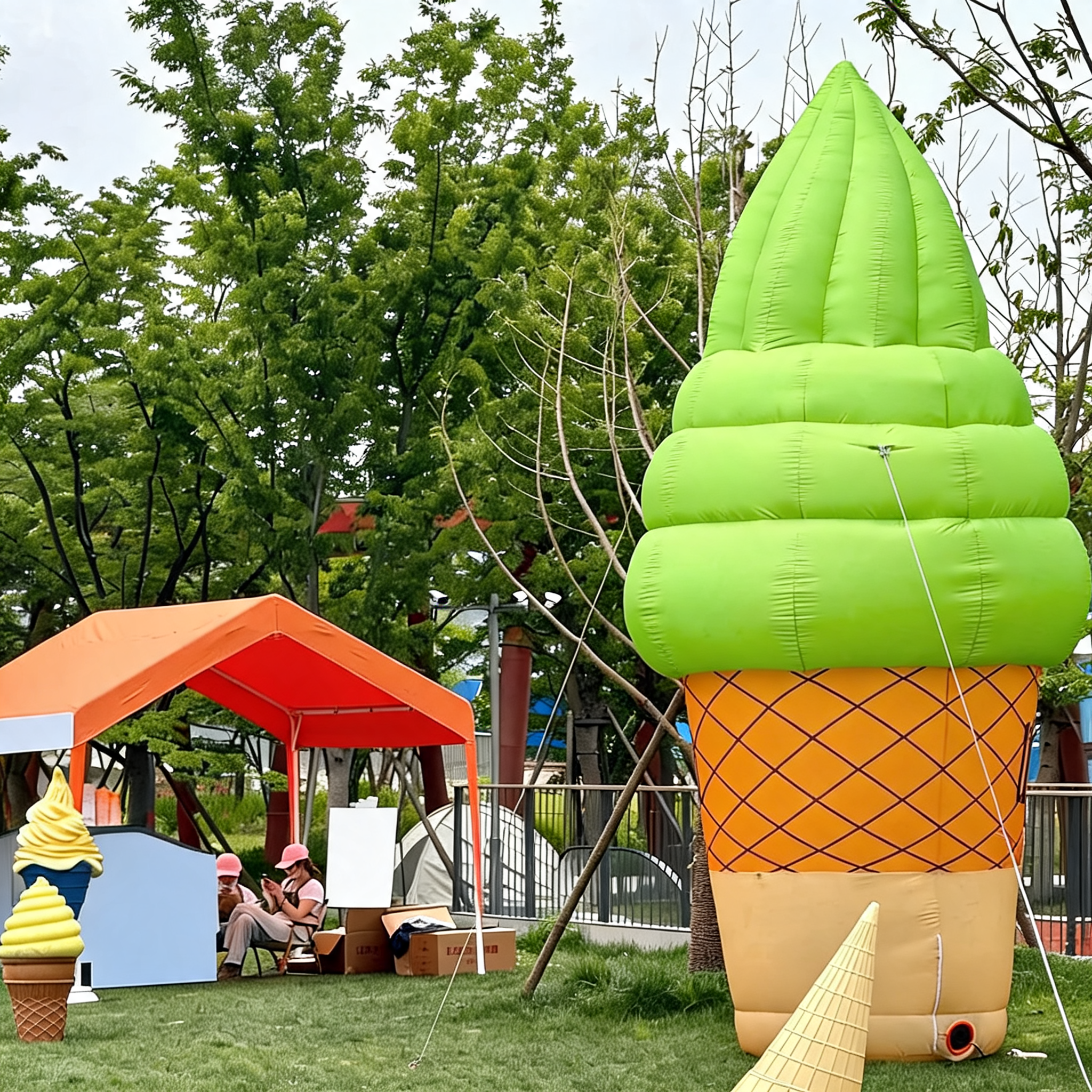 Inflatable Advertising Display Ice Cream for Summer Promotion