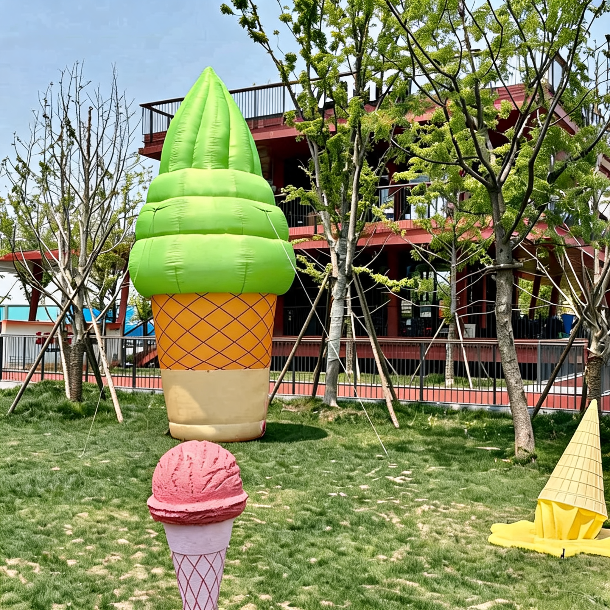 Inflatable Advertising Display Ice Cream for Summer Promotion