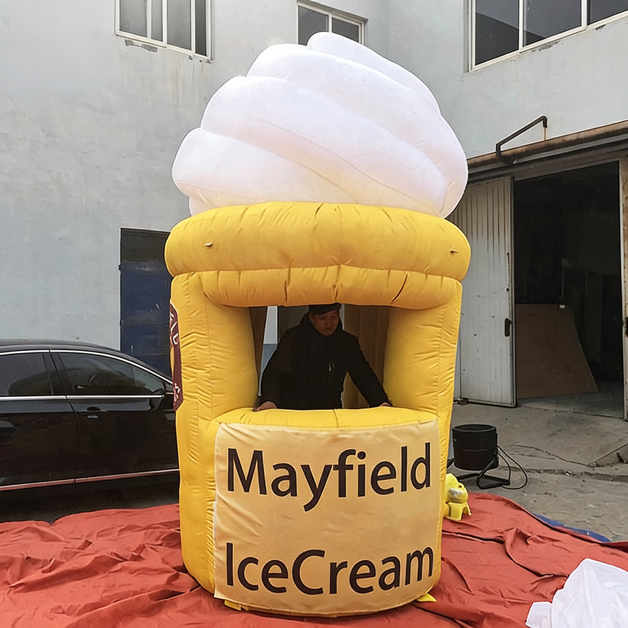 Inflatable Ice Cream Standing Booth Kiosk for Event Concessions