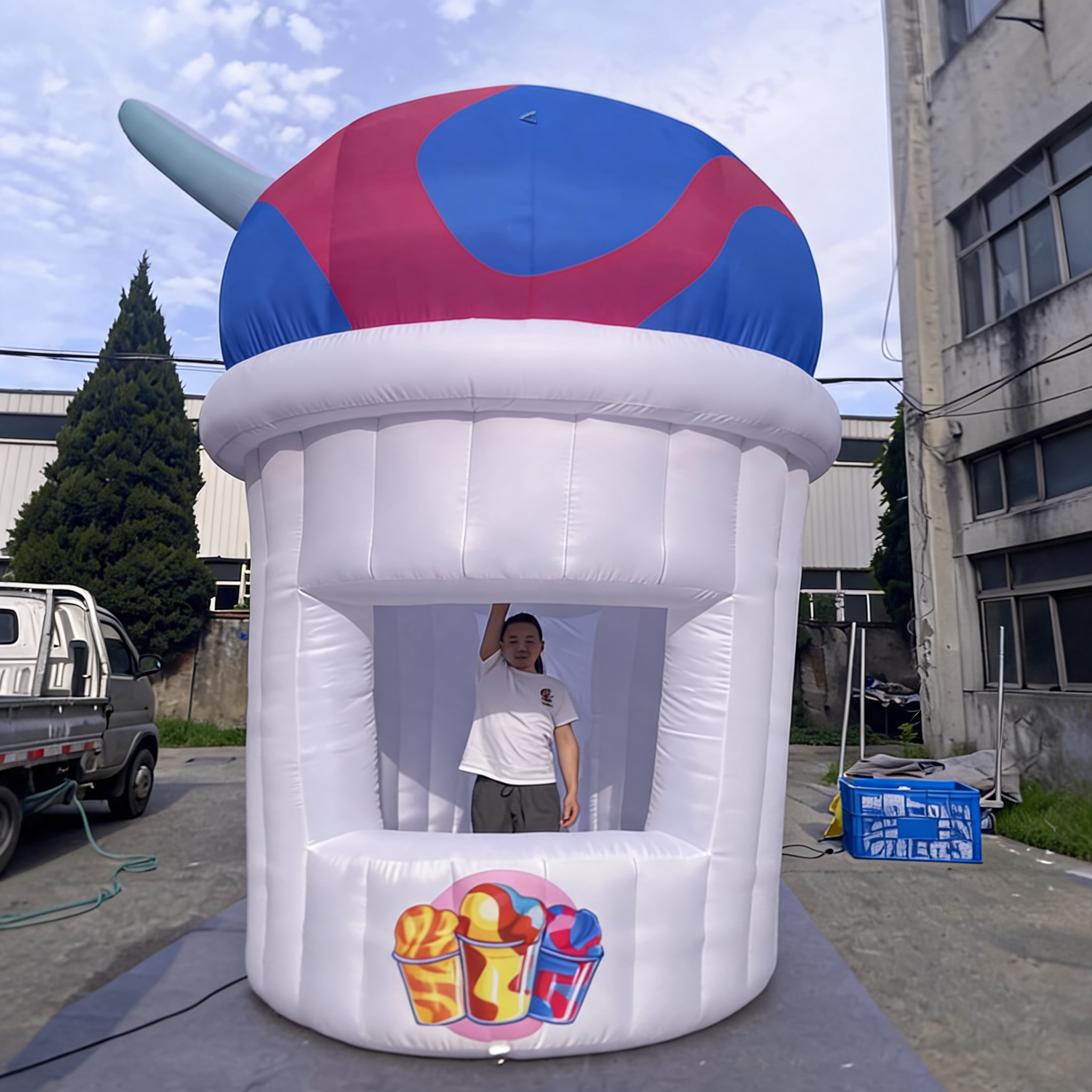 Inflatable Ice Cream Booth Tent for Booth Food Shop Store
