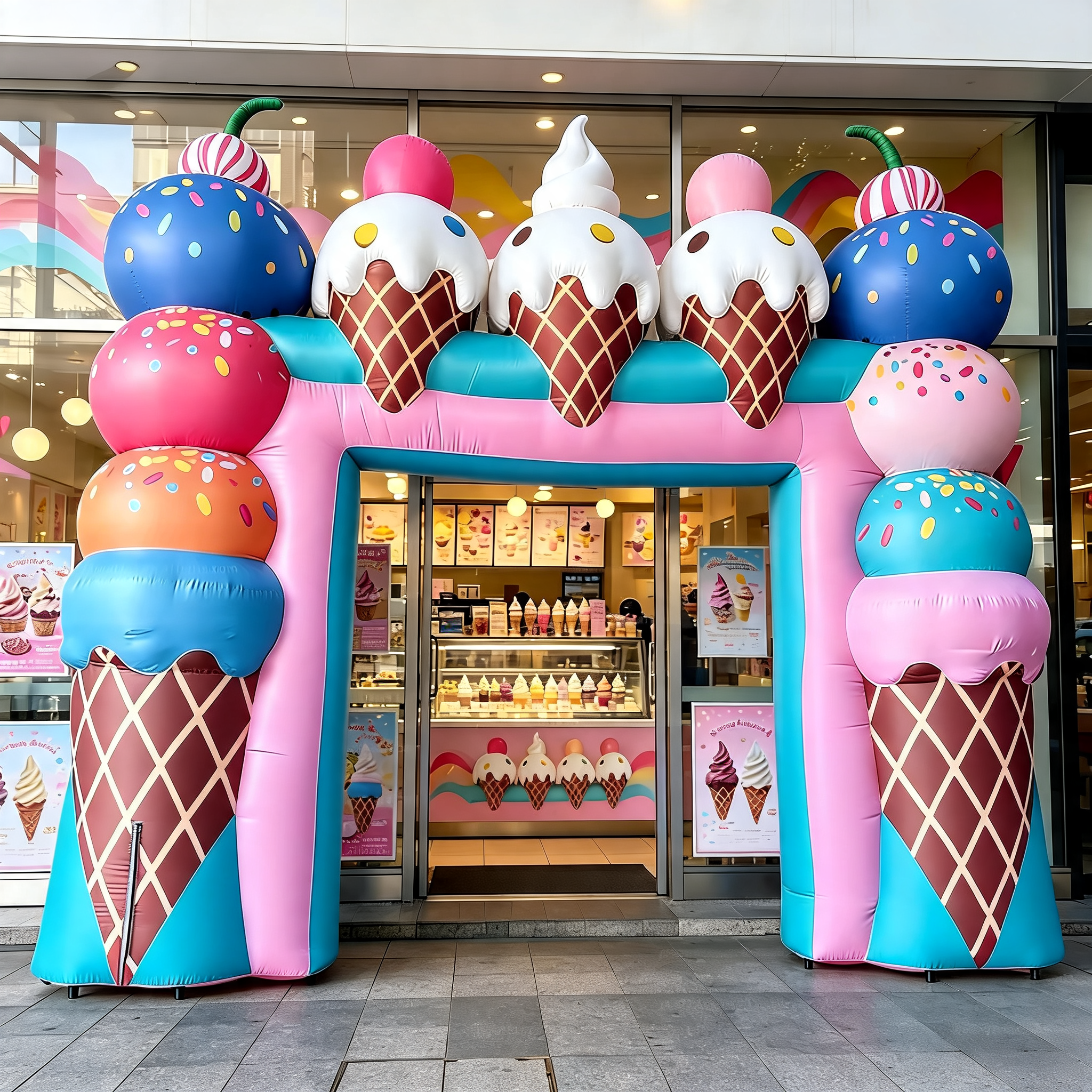Inflatable Ice Cream Arch Entrance Gate for Events