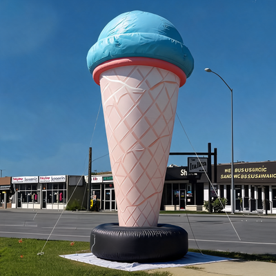 Inflatable Advertising Balloon Ice Cream Cone Character Display