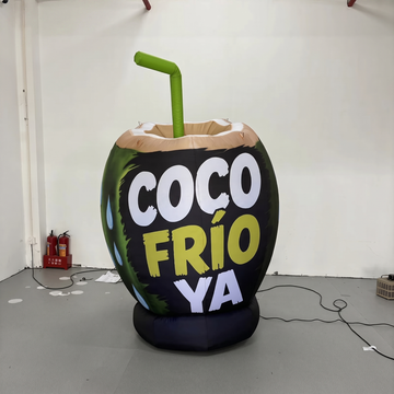 Giant Inflatable Coconut Drink Cup Model for Events