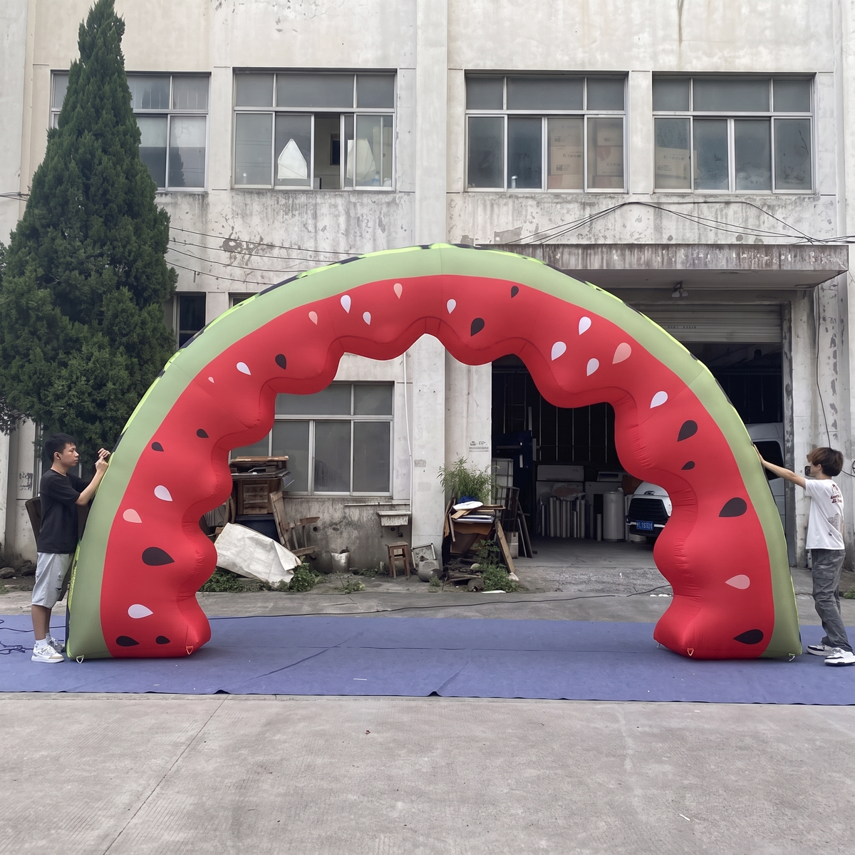 Giant Inflatable Watermelon Archway for Summer Event Entrances