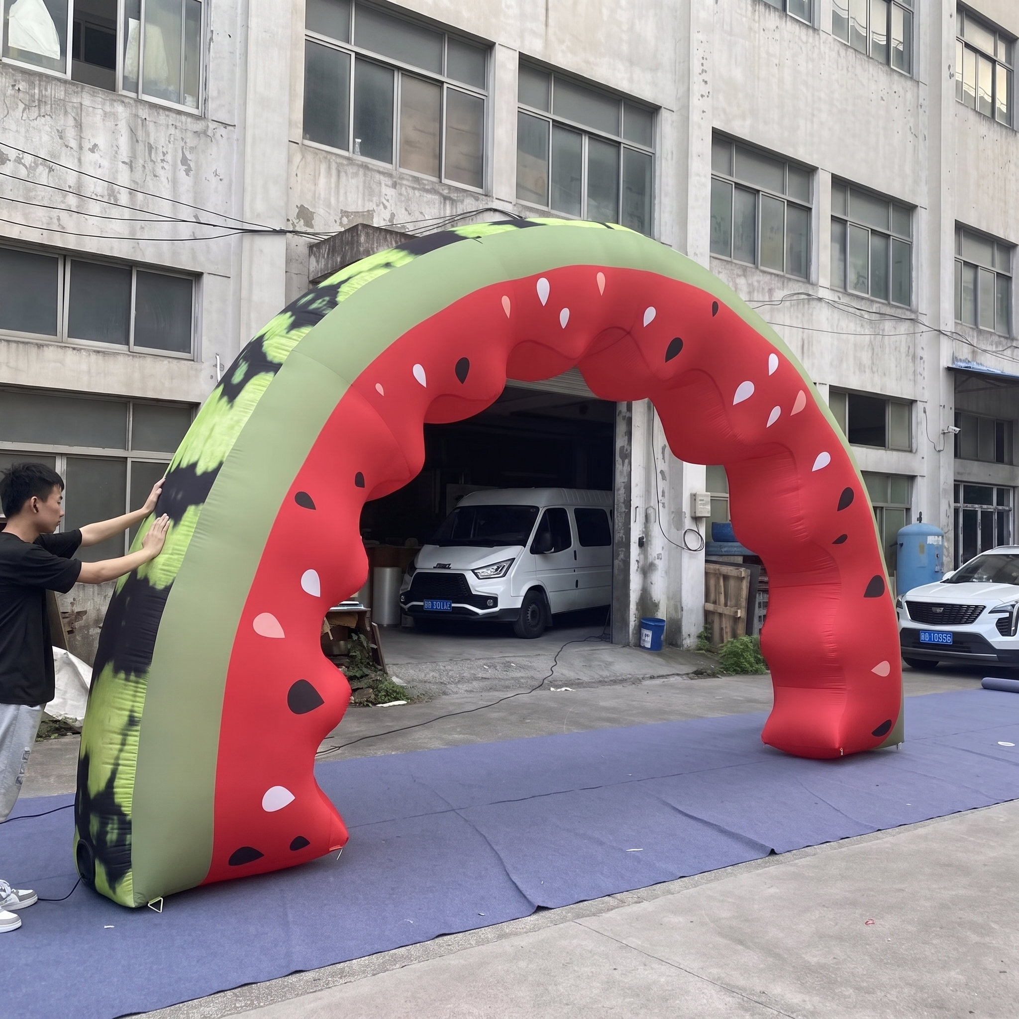 Giant Inflatable Watermelon Archway for Summer Event Entrances