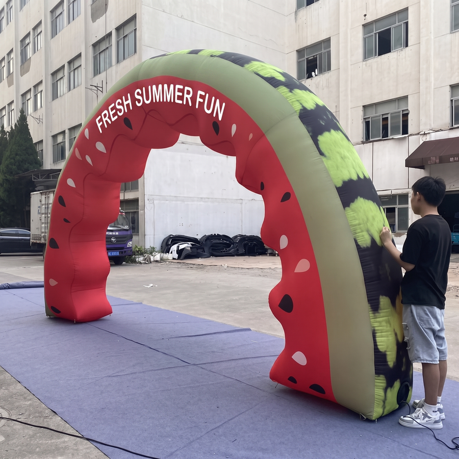Giant Inflatable Watermelon Archway for Summer Event Entrances