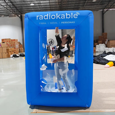 Inflatable Cash Cube Booth Money Grab Machine
