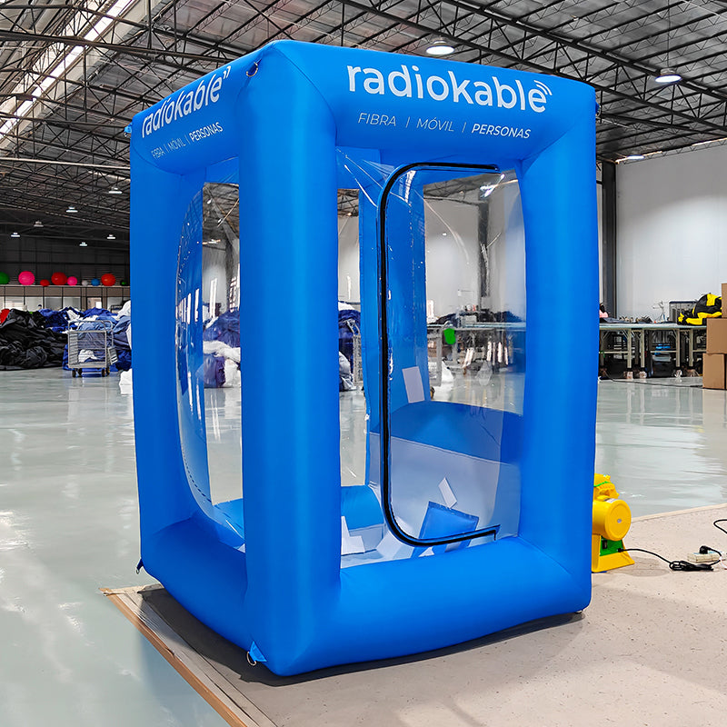 Inflatable Cash Cube Booth Money Grab Machine
