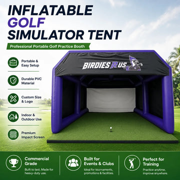 Inflatable Golf Simulator Tent with Branding for Events