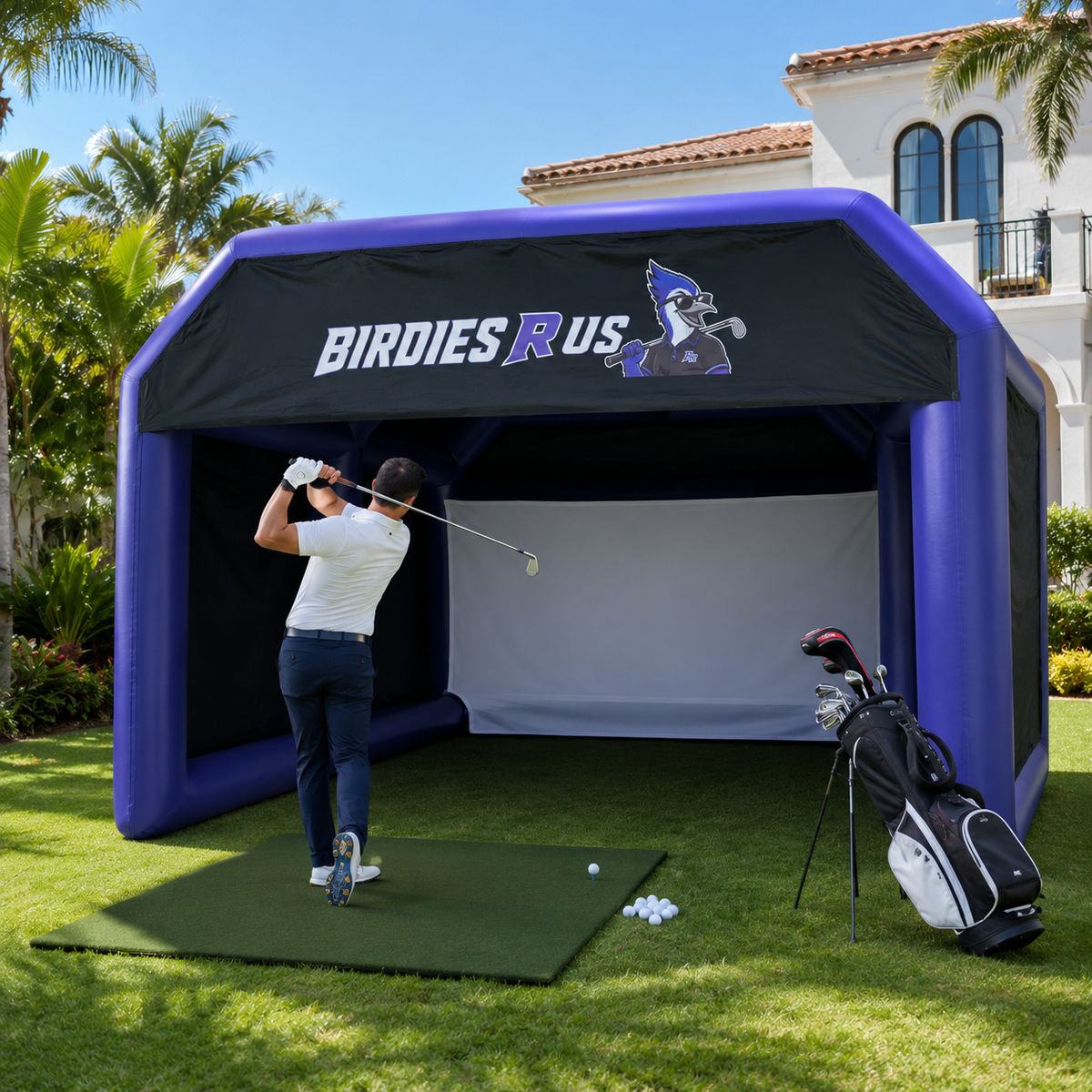 Inflatable Golf Simulator Tent with Branding for Events
