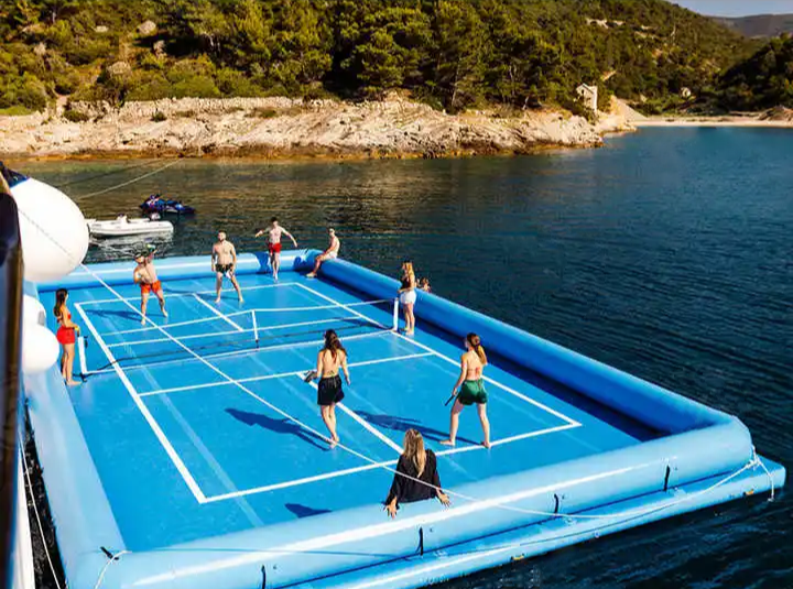 Floating Inflatable Pickleball Tennis Court