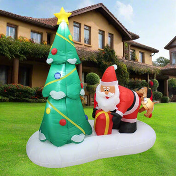 Santa y Cachorro Hinchables (1,95 m)
