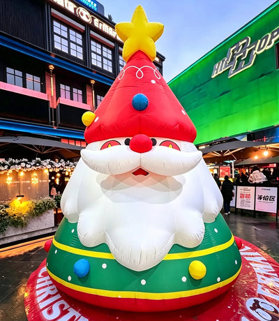 Inflatable Santa Christmas Tree Decoration with LED Lights