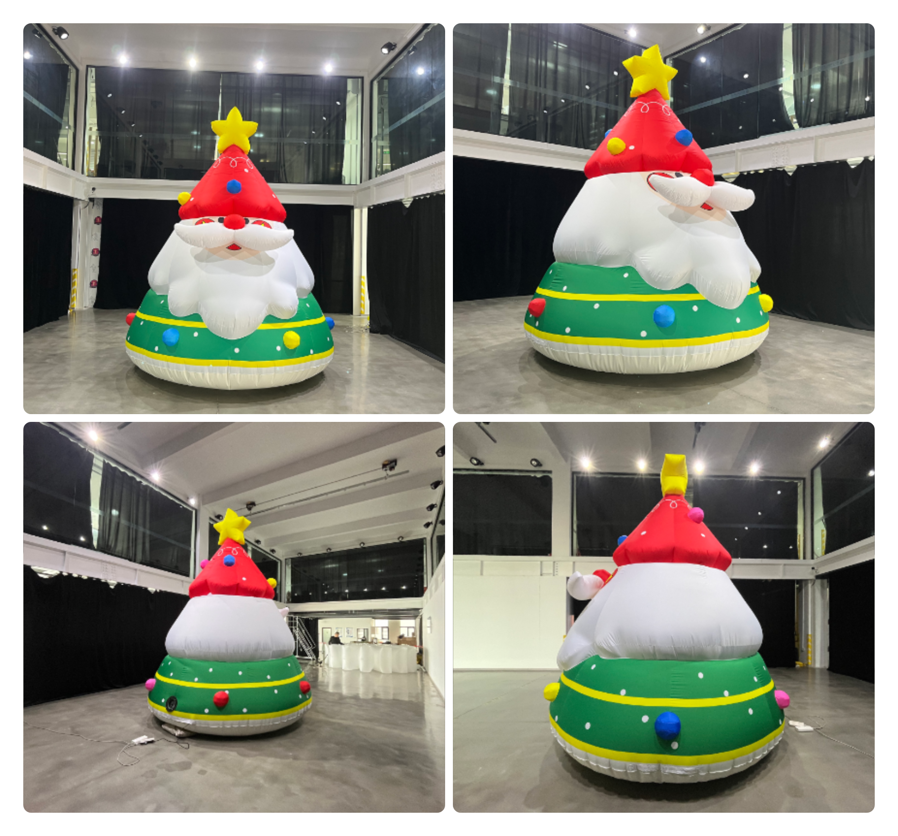 Inflatable Santa Christmas Tree Decoration with LED Lights