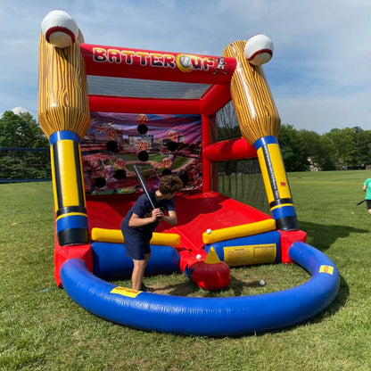 Inflatable Baseball Batting Cage Game for Kids